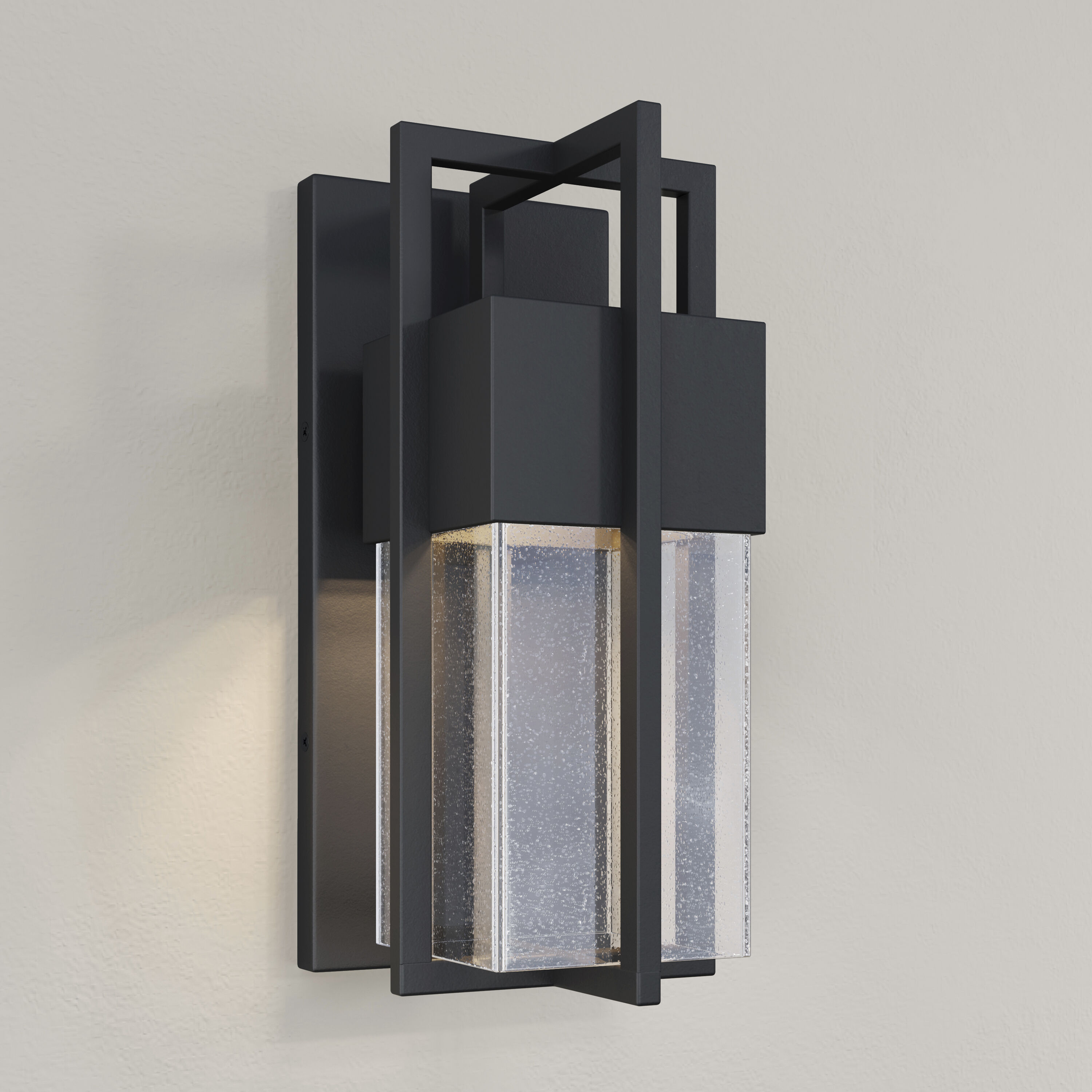 Kingler LED 14.25 inch Powder Coated Black Outdoor Wall Sconce